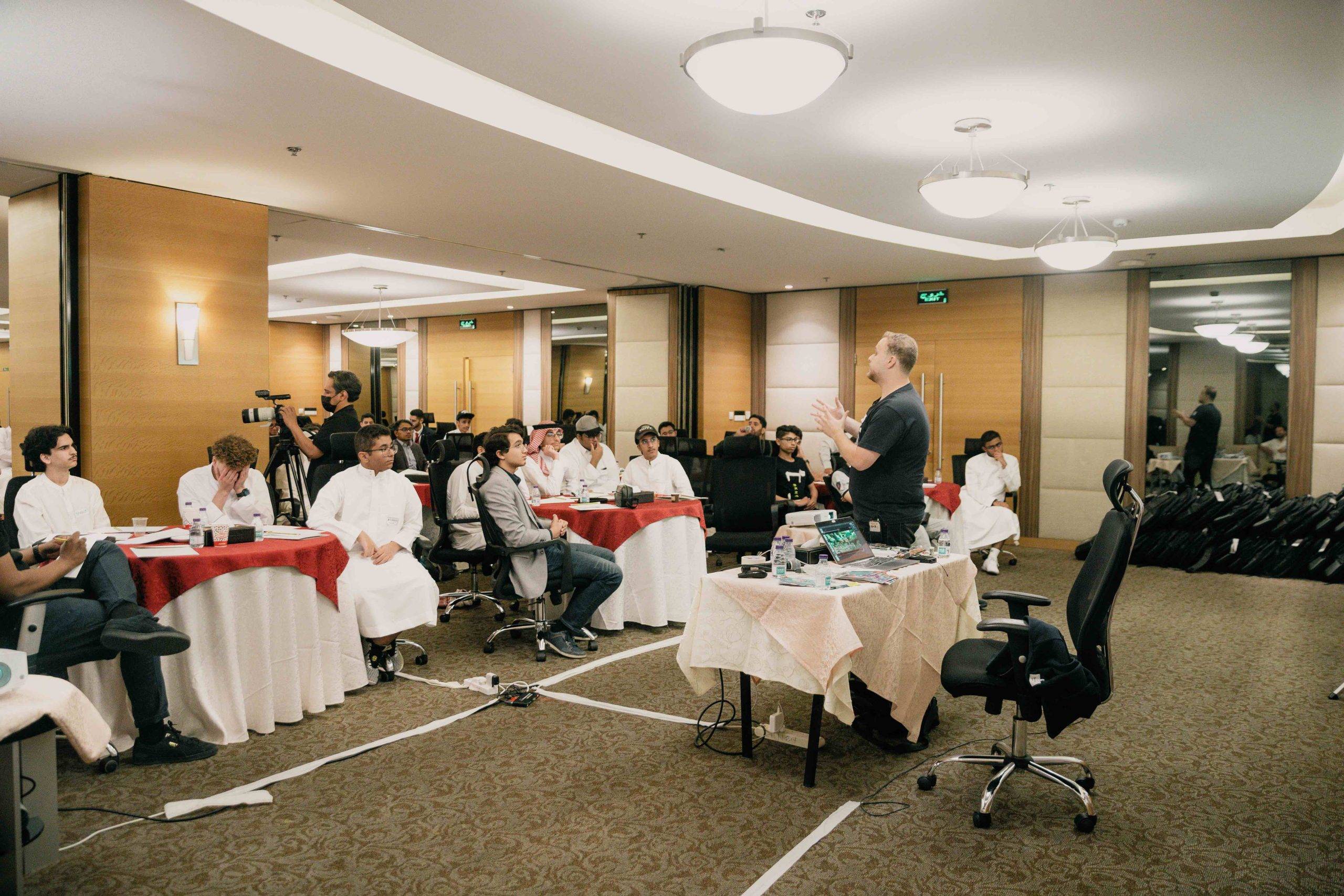 Ameed from Maysalward team workshop on game design.